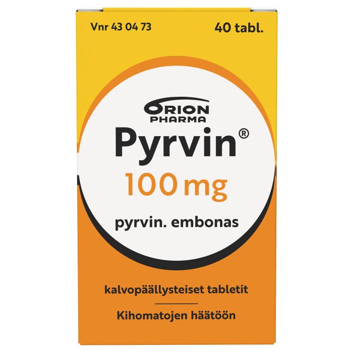PYRVIN tabletti, kalvopäällysteinen 100 mg 40 kpl kuva 15