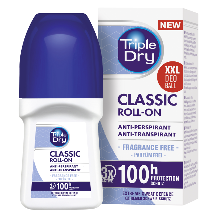 Triple Dry 100 h Classic Antiperspirant Roll-on tuoksuton 50 ml bild 1
