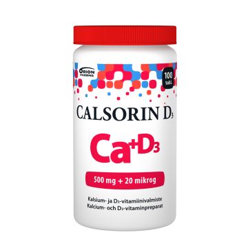 CALSORIN 500 MG + D3 20 MIKROG 100 TABL