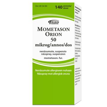 MOMETASON ORION 50 mikrog/annos nenäsumute, susp 140 annosta