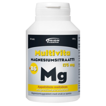 Multivita Magnesiumsitraatti +B6 appelsiini 80 purutabl