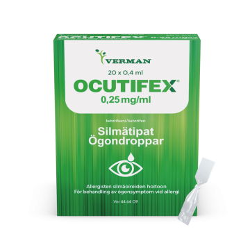 OCUTIFEX 0,25 mg/ml silmätipat, liuos, kerta-annospakkaus 20x0,4 ml