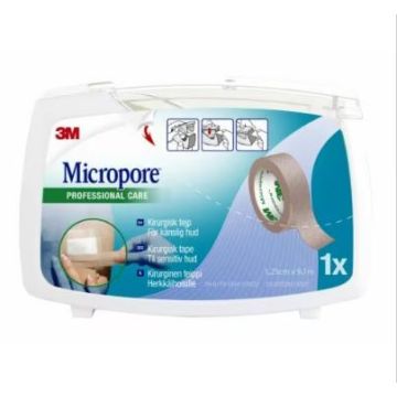 3M Micropore Ruskea 12,5 mm x 9,14 m katkokela   1 kpl