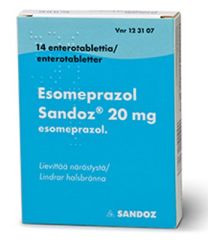 ESOMEPRAZOL SANDOZ 20 mg enterotabl 14 fol