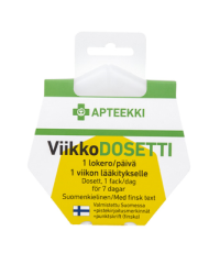 Apteekki Viikkodosetti 1 lokero/päivä 1 kpl