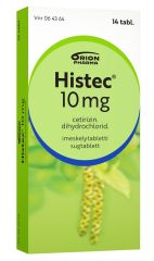 HISTEC 10 mg imeskelytabl 14 fol