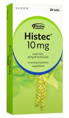 HISTEC 10 mg imeskelytabl 28 fol