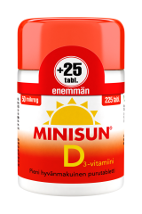 Minisun D-vitamiini 50 mikrog 225 purutabl