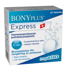 BONYPLUS Express hammasproteesin puhdistustabletti 32 kpl